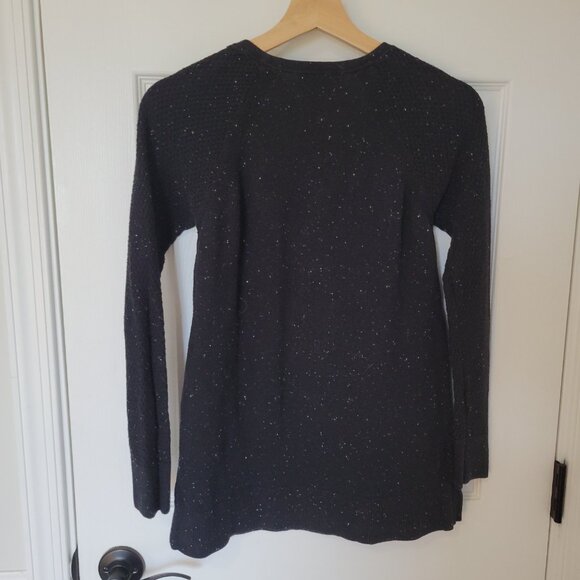 Loft Outlet Flecked Black Sweater size small - Picture 2 of 3